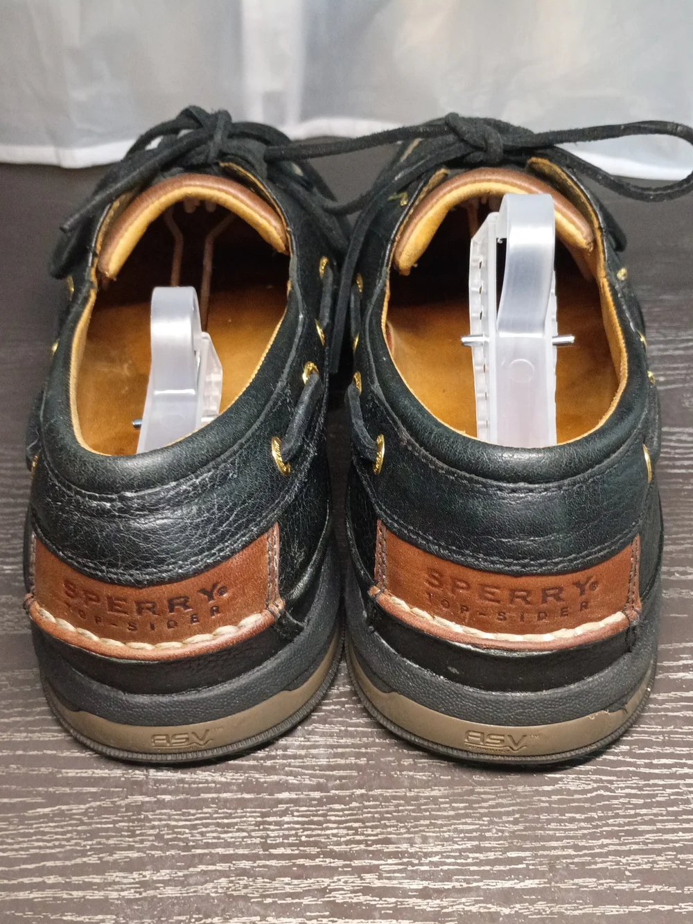 Sperry GOLD CUP Classic Black Leather Boat Shoes. Men's 10M Good Shape!!